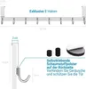 Türgarderobe Edelstahl 304 Abnehmbar Türhaken 8 Haken Produktbild-Vorschau 2