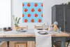 MuchoWow® Poster Tomate - Muster - Blau 100x100 cm - Produktbild-Vorschau 3