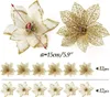 A display of artificial poinsettia flowers for decoration. Podgląd zdjęcia produktu