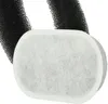 A close-up view of a white filter element and black pre-filter material, likely for a pet water fountain. Produktbild-Vorschau
