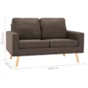 dkd-home-decor 2-Sitzer-Sofa Stoff Braun 130 x 76 x 82,5 cm Produktbild-Vorschau 7