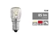 A product shot of a light bulb with accompanying product information. Produktbild-Vorschau