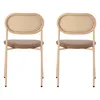 Flieks Esszimmerstühle 2er Set, Küchenstühle mit Rattan Produktbild-Vorschau 6
