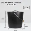 Ascheeimer 24 L für Kamin, Ofen & Grill schwarz 39 x 27 x Produktbild-Vorschau 5