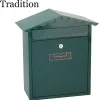 Schránka na dopisy EDM Tradition ocelově zelená (26 x 9 x Náhled obrázku produktu 3