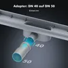 SONNI 70 cm Bodenablauf, flache Duschrinne, Edelstahl + Produktbild-Vorschau 6