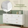 Merax komoda z 7 szufladami, kredens z metalowymi nóżkami, Podgląd zdjęcia produktu 2
