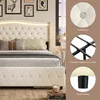 OYAJIA Polsterbett 90x200cm mit LED, Doppelbett mit 2 Produktbild-Vorschau 4