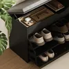Schoenenbank Vicco Solino Zwart/Grijs 90 x 50 cm met zitje, Productafbeelding-voorbeeld 4