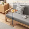Beistelltisch mit Rollen Höhenverstellbar (45-80cm) Holz Produktbild-Vorschau 5