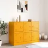 vidaXL Kredens żółty musztardowy 99x39x73 cm stalowy Podgląd zdjęcia produktu 3