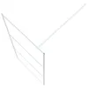 A white metal shower screen frame on a white background. Produktbild-Vorschau