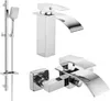 Mexen Aries DQ62 Badewannenset, Chrom - 744803DQ62-00 Produktbild-Vorschau 1