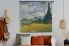 MuchoWow® Wandteppich Wandbehang Weizenfeld mit Zypressen - Produktbild-Vorschau 4