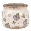 Clayre & Eef Pot de fleurs Ø 12x10 cm Beige Bleu Céramique Voir les images du produit 1
