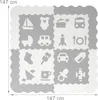 Relaxdays Puzzlematte, 2x2 Spielmatte mit Rand, versch. Produktbild-Vorschau 4