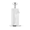 A modern, sleek paper towel holder with a roll of paper towels. Produktbild-Vorschau