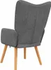 vidaXL Fotel Relax ciemnoszary materiał Podgląd zdjęcia produktu 4