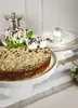Glasglocke Kuchenglocke Käseglocke Fuß aus Porzellan Produktbild-Vorschau 4