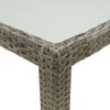 Gartentisch 150x90x75 cm Hartglas und Poly Rattan Grau Produktbild-Vorschau 5