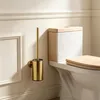 WC-Bürste mit Halterung Edelstahl gold, Wandmontage, Produktbild-Vorschau 2