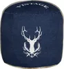 WOMO-DESIGN Sitzpouf Jacksonville Ø 35x43cm, Natur/Blau, Produktbild-Vorschau 2
