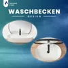 VBChome Badmöbel 60 cm Weiß Aufsatzwaschbecken mit Hahnloch Produktbild-Vorschau 8