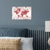 MuchoWow® Poster Weltkarte - Rosa - Weiß 30x20 cm - Plakate Produktbild-Vorschau 4