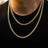 Herren Panzerkette 18K Gold beschichtet Cuban Halskette Produktbild-Vorschau 3