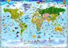 Vlies Fototapete - World Map for Kids 450x315 cm Karten Produktbild-Vorschau 5