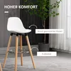 HOMCOM 2er-Set Barhocker Barstuhl Küchenhocker Tresenstuhl Produktbild-Vorschau 5