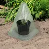 A plant pot covered by a clear plastic cloche in a garden setting. Produktbild-Vorschau