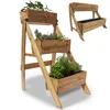 ONBEST Pflanztreppe Holz | 3-stöckig | mit Innenvlies | 3 x Produktbild-Vorschau 2