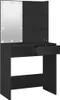 A black vanity table with a lighted mirror and shelves. Náhled obrázku produktu