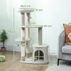 PawHut Kratzbaum 114 cm Katzenturm mit Höhle, Sisalstämme, Produktbild-Vorschau 3