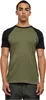 Urban Classics - RAGLAN Contrast T-Shirt oliv / schwarz 4XL Podgląd zdjęcia produktu 7
