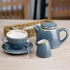 Olympia Kiln Cappuccinotassen + Untertassen Ozean | 23cl | Produktbild-Vorschau 5