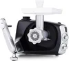 A black and silver meat grinder is shown against a white background. Produktbild-Vorschau