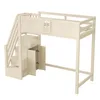 A loft bed with integrated storage and stairs, shown against a white background. Náhled obrázku produktu
