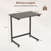 COSTWAY Beistelltisch mit Rollen, Laptoptisch mit Produktbild-Vorschau 3