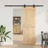 vidaXL Posuvné dveře NARVIK Přírodní a černé 70 x 210 cm Náhled obrázku produktu 2