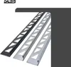 Dalsys Fliesenschiene 2,5m x 8mm Fliesenprofil Edelstahl Produktbild-Vorschau 3