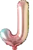 Palloncino in foil lettera J, color arcobaleno, ca. 40 cm, Anteprima dell’immagine prodotto 1