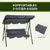 Outsunny Hollywoodschaukel mit Sitzpolster, 3-Sitzer Produktbild-Vorschau 7