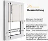 An image showing how to measure a window for blinds, with diagrams and German text. Produktbild-Vorschau