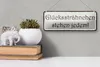 Blechschild Spruch 27x10cm Glückssträhnchen stehen jedem Produktbild-Vorschau 4