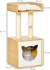 Katzenhaus mit Sisal, 2 Kissen, Spielzeugkugel - 35x35x81 Produktbild-Vorschau 3