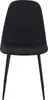 A black dining chair with metal legs, shown from the back against a white background. Produktbild-Vorschau