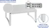 A white shelf or stand on a white background, with close-up details and text overlays. Anteprima dell’immagine prodotto