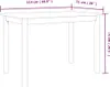 vidaXL Esstisch Weiß 114x71x75 cm Massivholz Gummibaum Produktbild-Vorschau 7